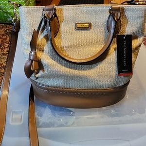 Tignanello Brown/Gold Handbag